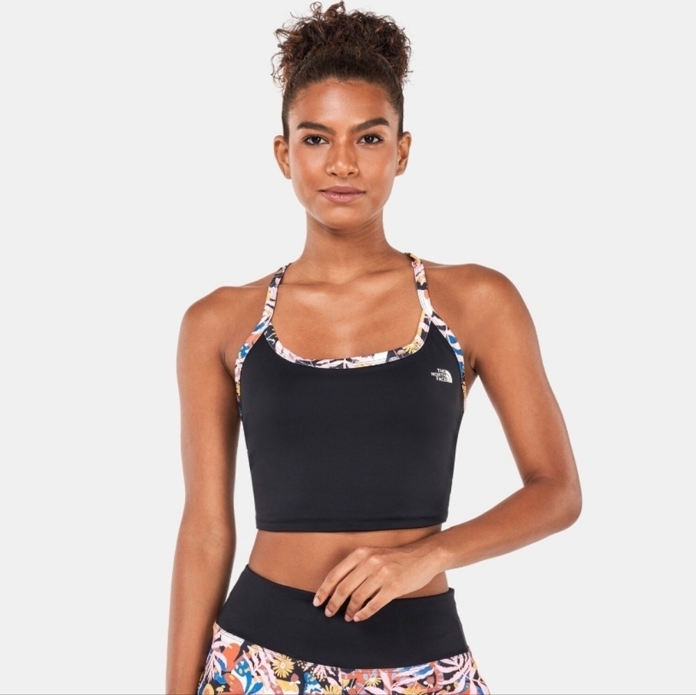 The North Face Tanklette Dune Sky Active Top Large Black Racerback